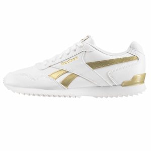 Reebok Royal Glide Ripple Clip Turnschuhe Damen - Weiß/Gold - DE 128-XSO